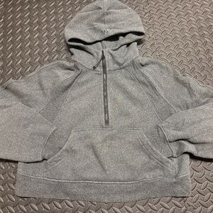 Scuba Oversized 1/2 Zip Hoodie M/L Heathered Speckled Black